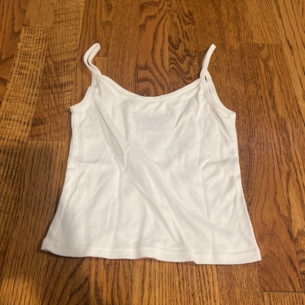 Brandy Melville Woman’s White Butterfly Tank - Picture 2 of 4